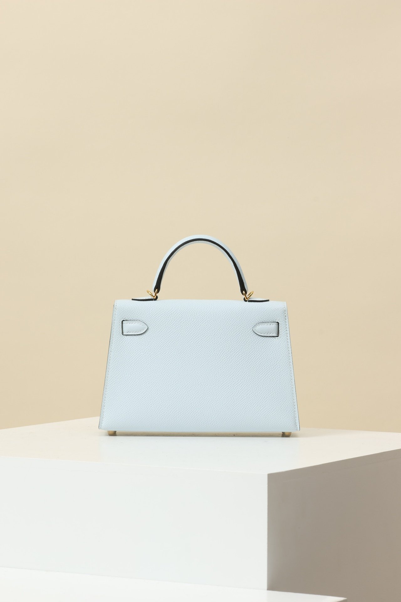 Hermès Mini Kelly 19 G2 Epsom Bleu Saint-Cyr 08 PHW detail image 2 sourced from womanlvbag.com