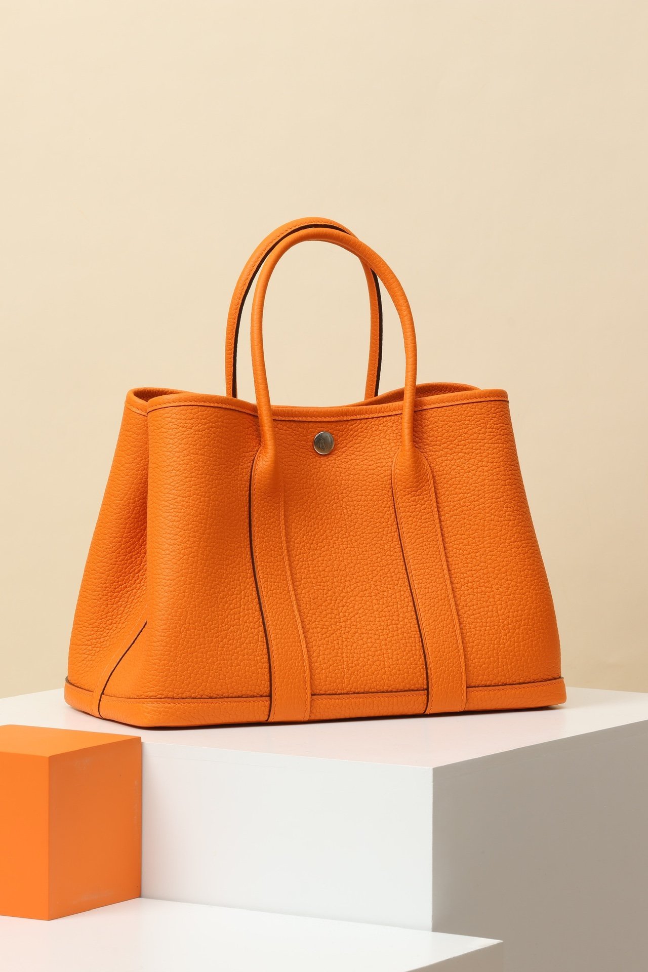Hermès Garden Party 30 – Negonda Orange H (93) PHW detail image 2 sourced from womanlvbag.com
