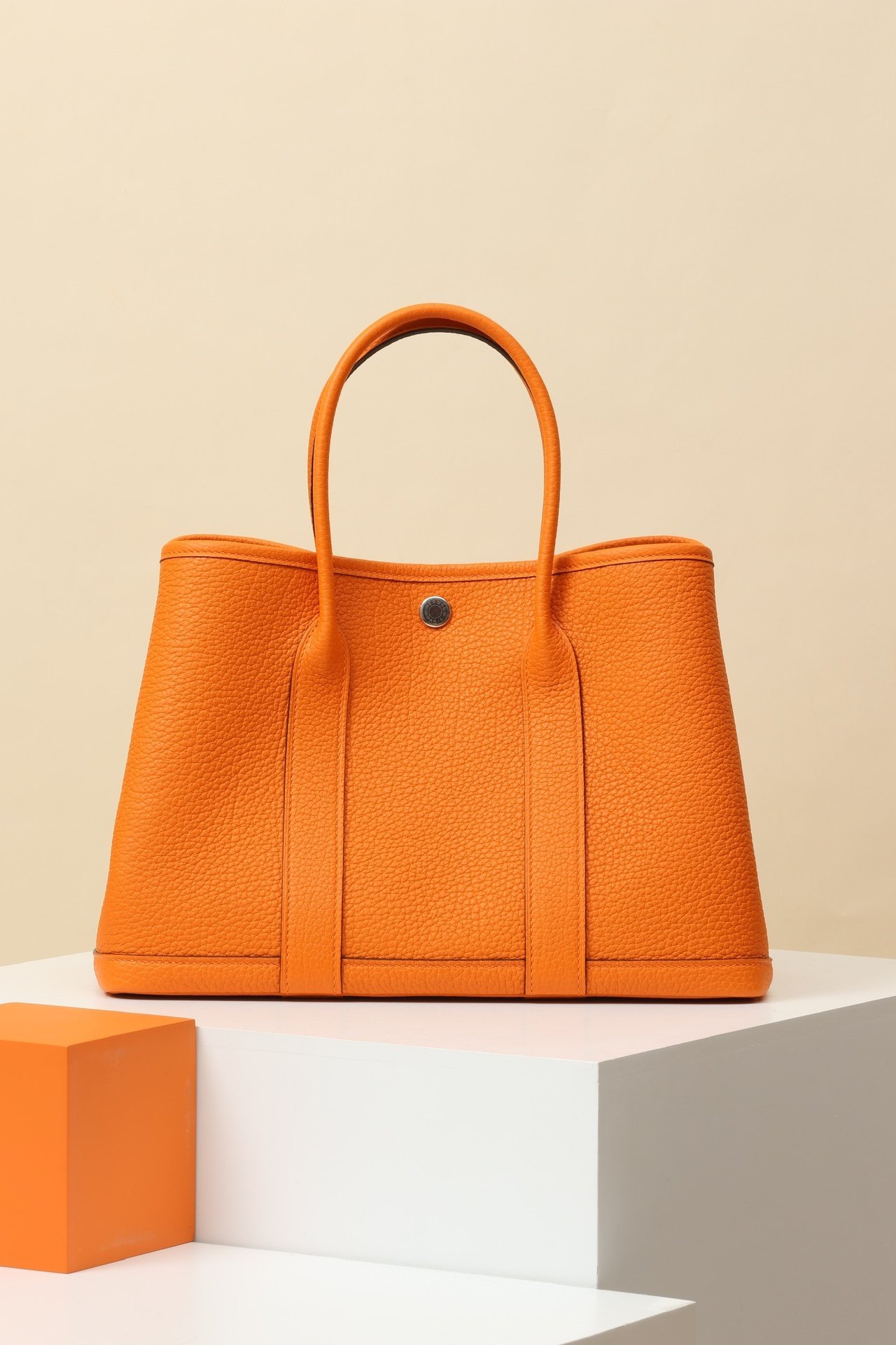 Hermès Garden Party 30 – Negonda Orange H (93) PHW detail image 1 sourced from womanlvbag.com