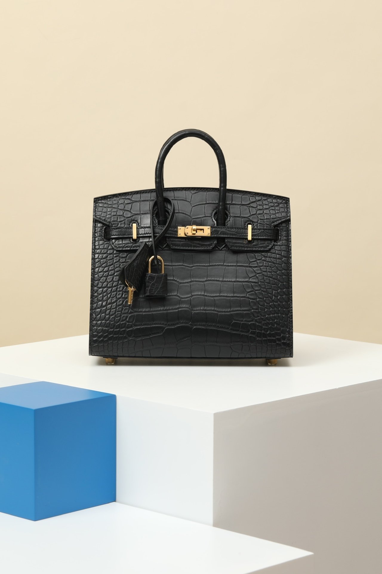 Hermès Birkin 20 Matte Alligator Noir 89 GHW detail image 1 sourced from womanlvbag.com